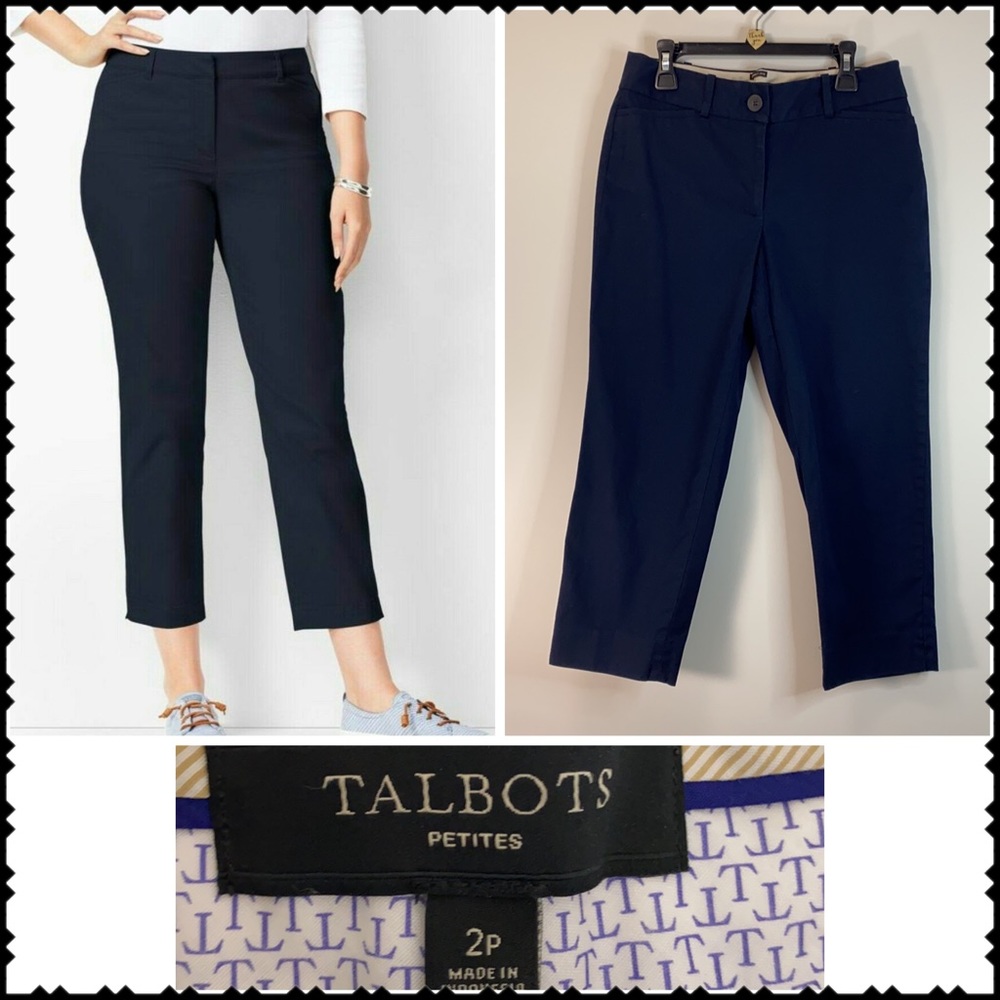 Pants Capri pants Talbots women’s Capris.Petite 2p navy blue color FAST shipping